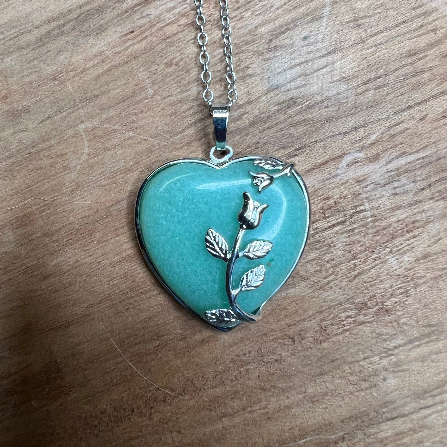 Stone Necklaces | Heart Stone with Rose Necklace