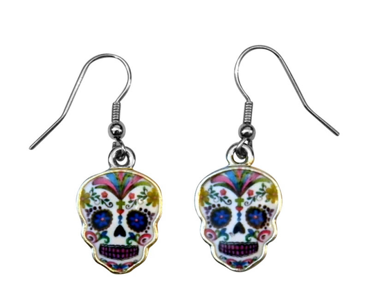 Earrings | White Day of the Dead Earrings
