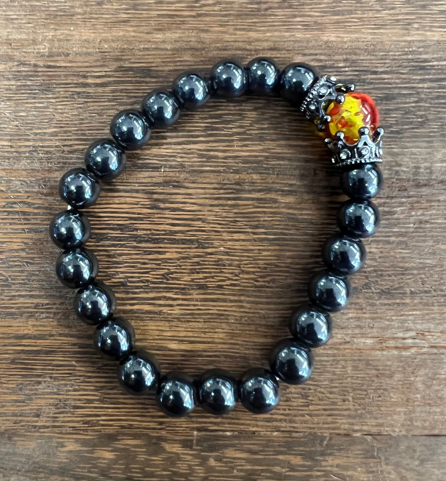 Stone Bracelet 8 mm | Magnetic Hematite Bracelet