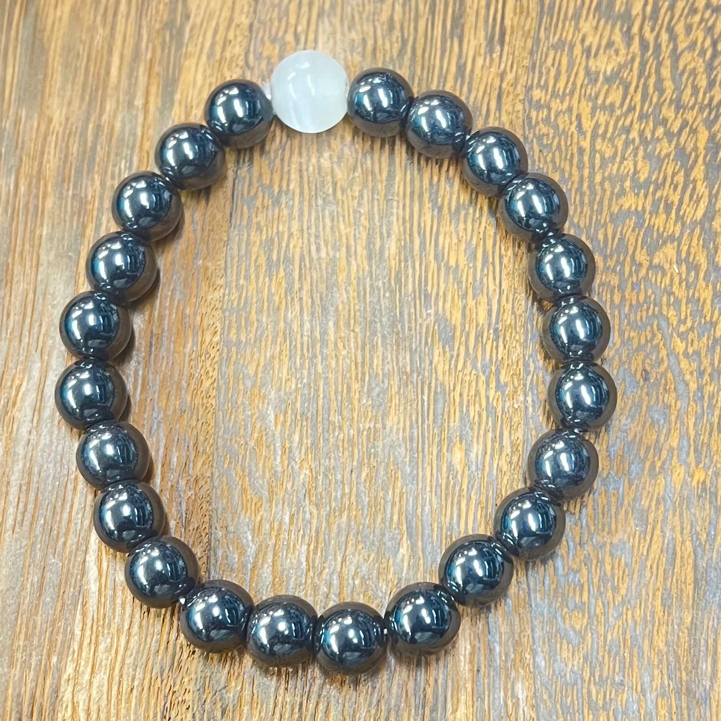 Stone Bracelet 8 mm | Magnetic Hematite Bracelet