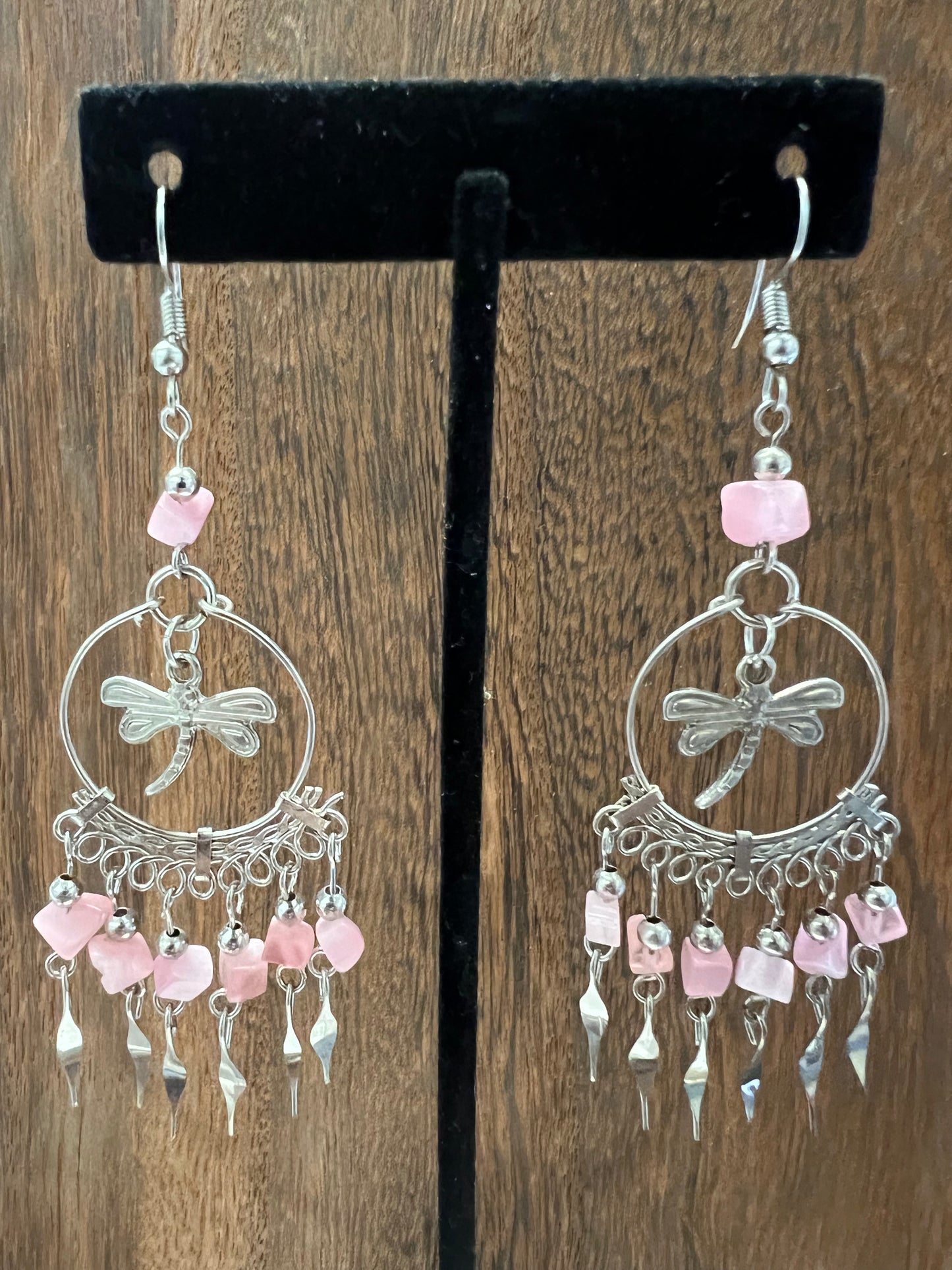 Earrings | Chip Quartz Hoop Earring With Beaded Dangles and Hanging Charms