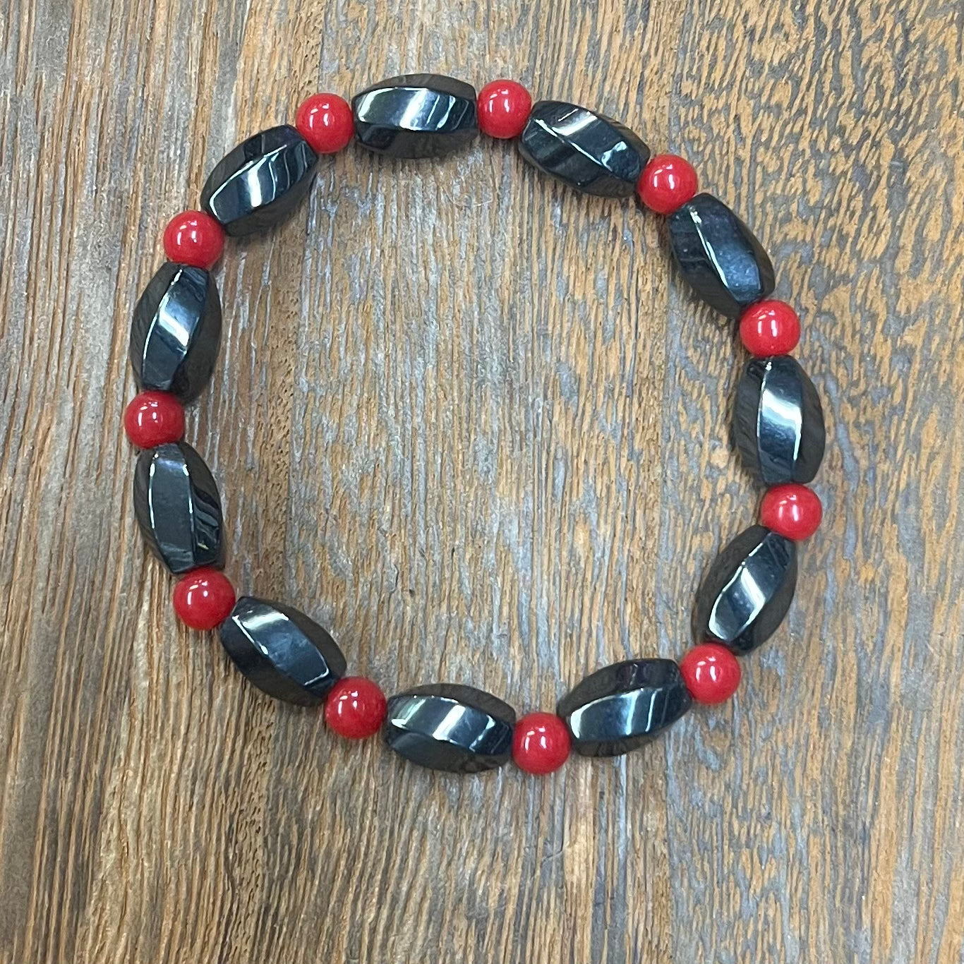 Stone Bracelet 8 mm | Magnetic Hematite Bracelet