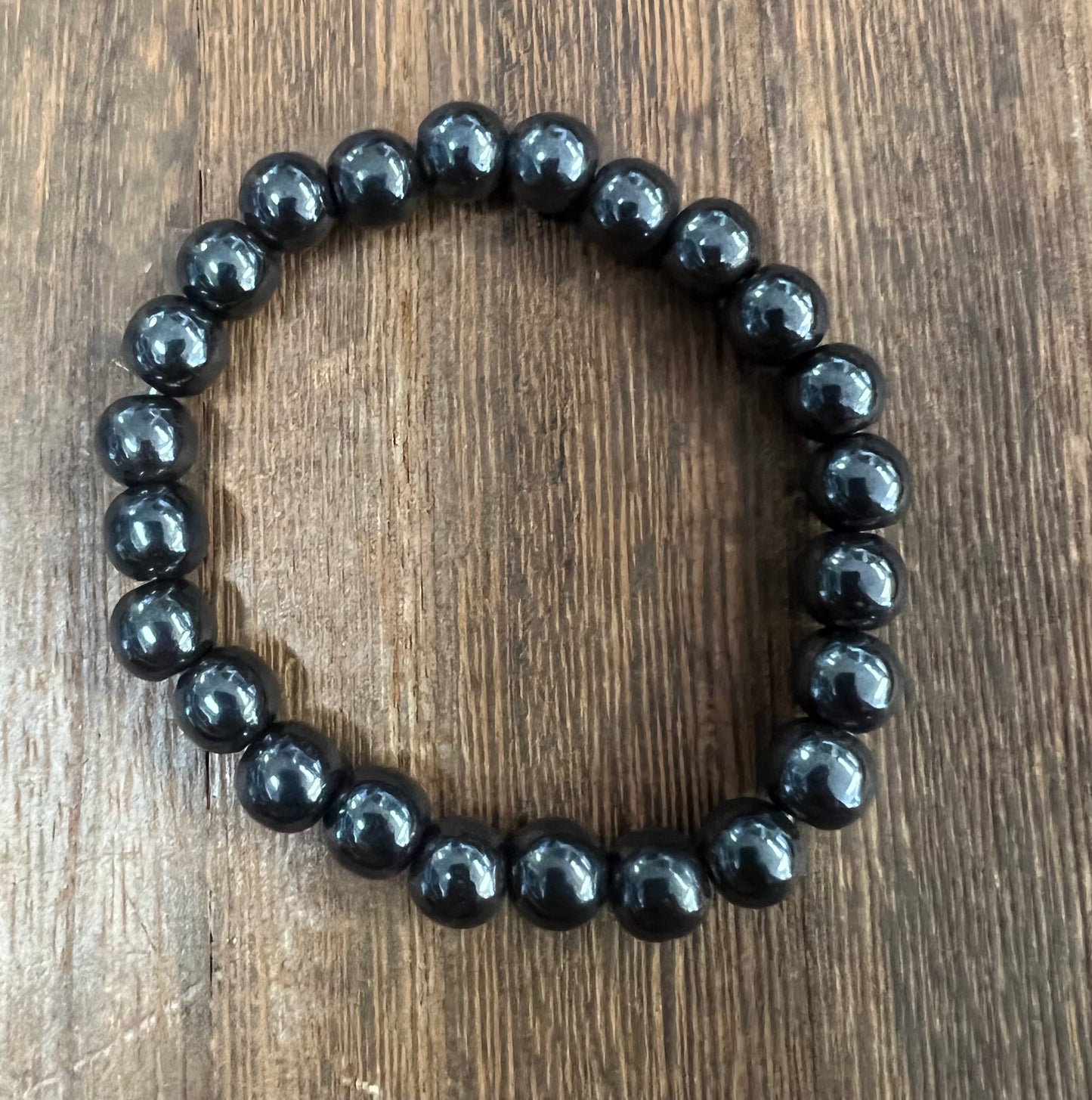 Stone Bracelet 8 mm | Magnetic Hematite Bracelet
