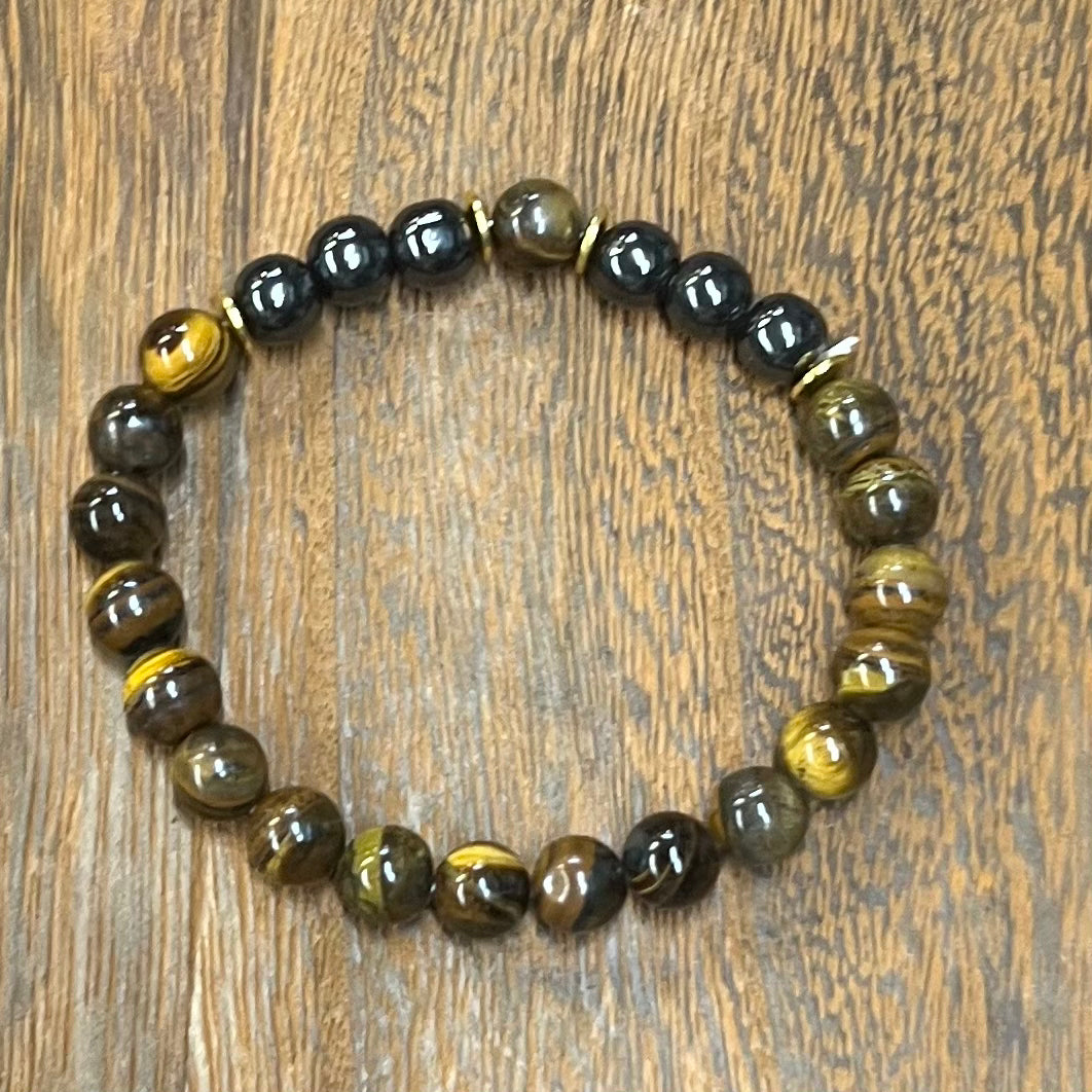 Stone Bracelet 8 mm | Magnetic Hematite Bracelet
