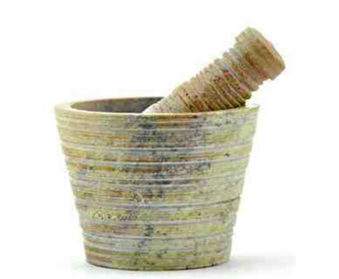 Soapstone Carved Mortar & Pestle