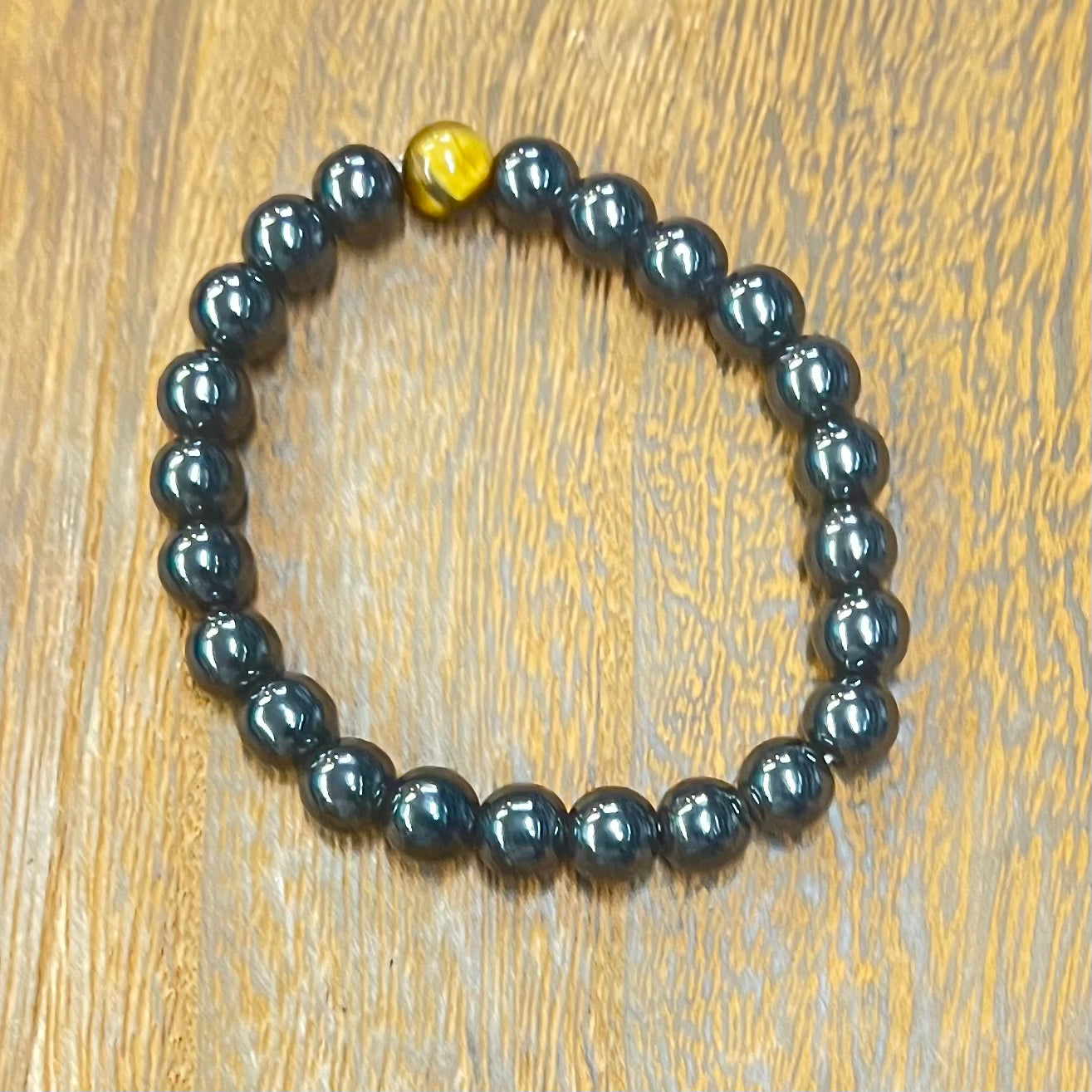 Stone Bracelet 8 mm | Magnetic Hematite Bracelet