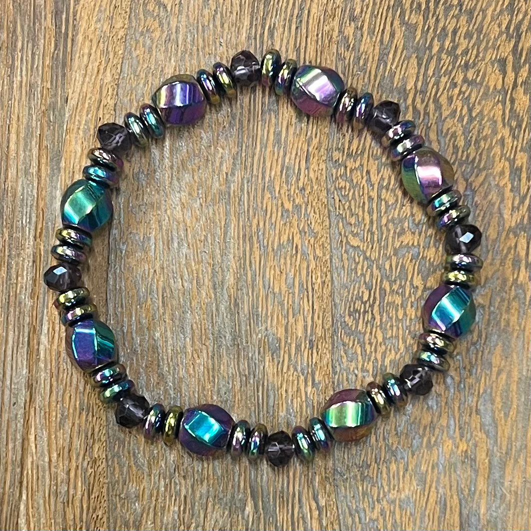Stone Bracelet 8 mm | Magnetic Hematite Bracelet