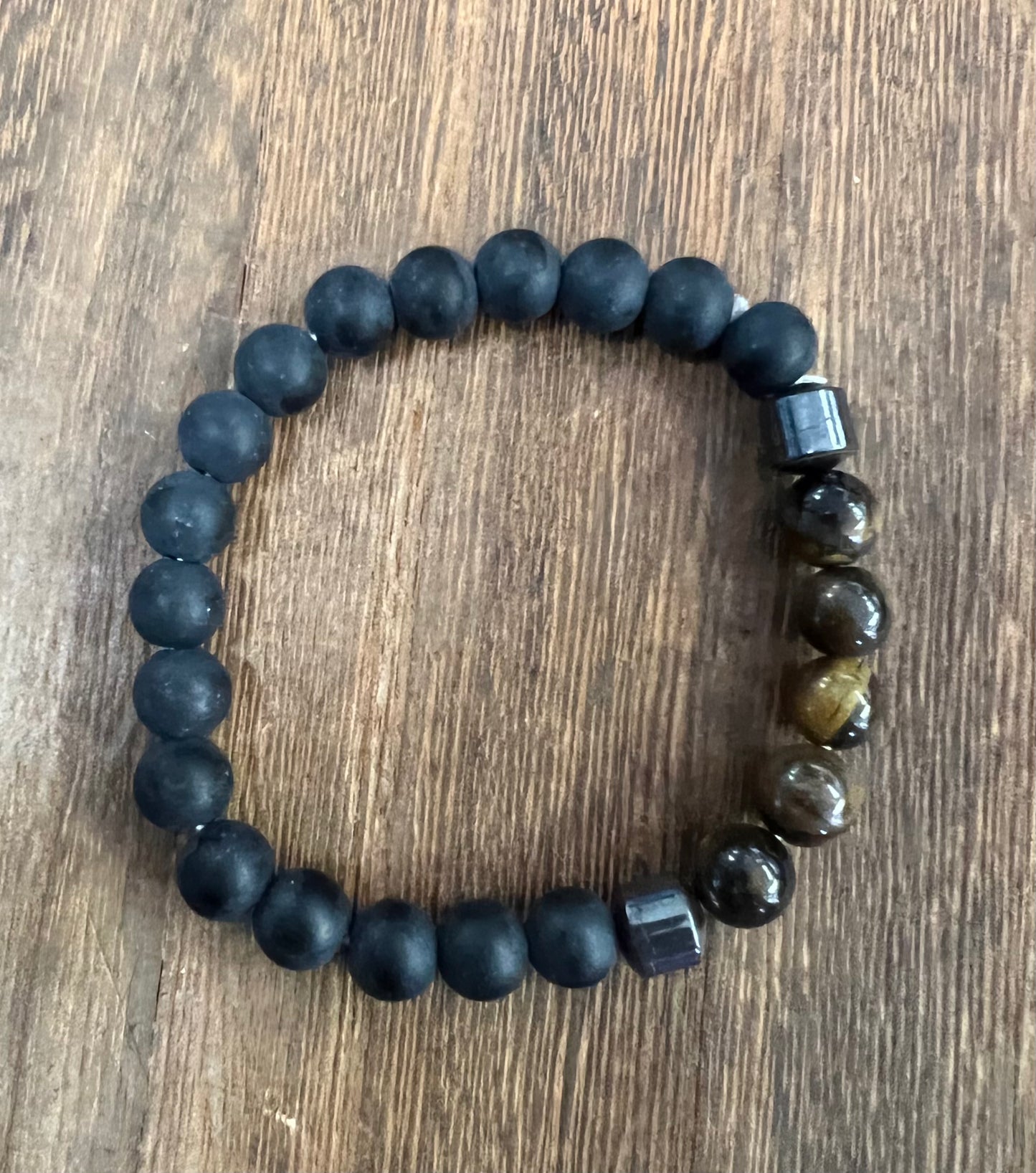 Stone Bracelet 8 mm | Magnetic Hematite Bracelet