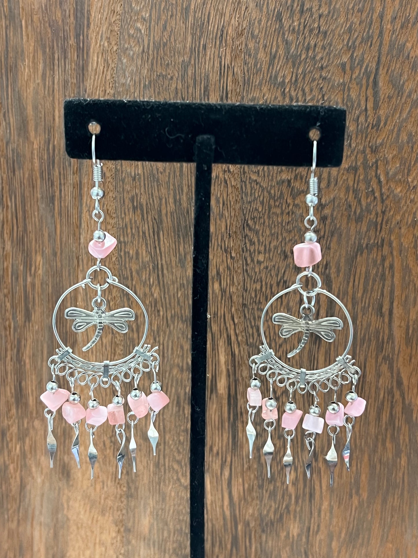 Earrings | Chip Quartz Hoop Earring With Beaded Dangles and Hanging Charms