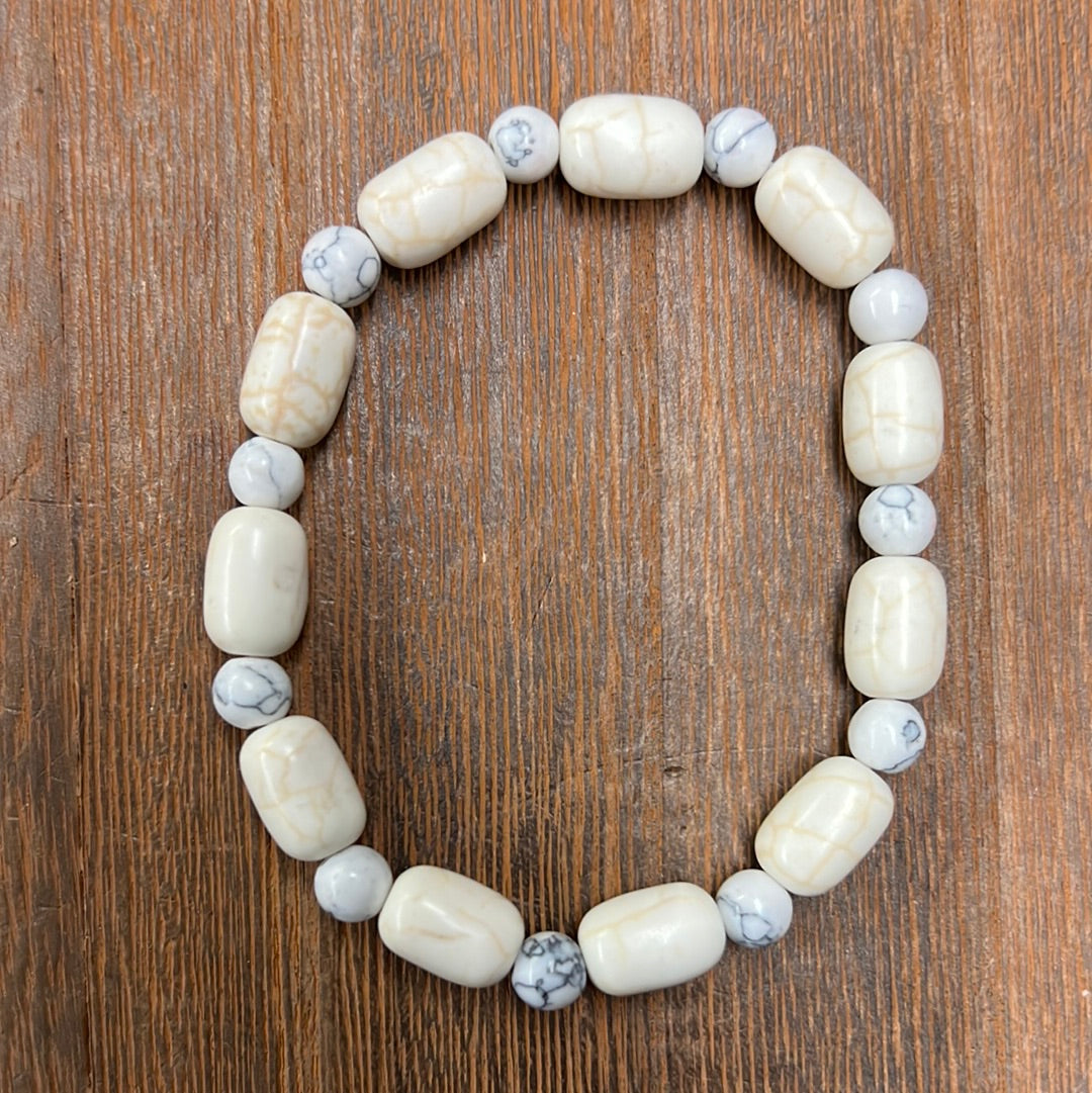 Stone Bracelet | Stone Stretch Bracelet - Mixed 6mm & 10mm