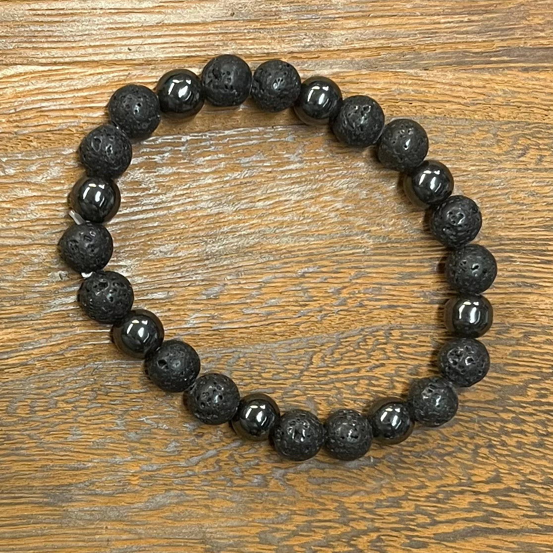 Stone Bracelet 8 mm | Magnetic Hematite Bracelet