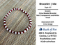 Bracelets | Ide | Stretch Orisa Beaded Bracelet – Red (Transparent) and White – 4mm |  Sango Bracelet - Style 6-2