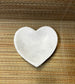 Incense Burner | White Marble Heart Shaped Incense Bowl Burner- 5"D