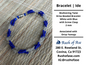 Bracelets | Ide | Multistring Twist Orisa Beaded Bracelet – Blue and Clear with Barrel Clasp – 2mm | Yemoja Bracelet - Style 10-2