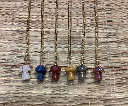 Stone Necklaces | Stone Mushroom Pendant