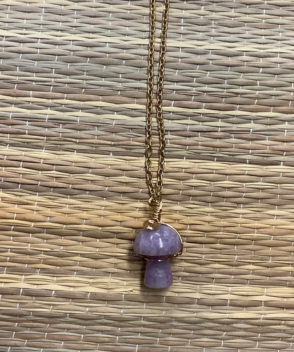 Stone Necklaces | Stone Mushroom Pendant