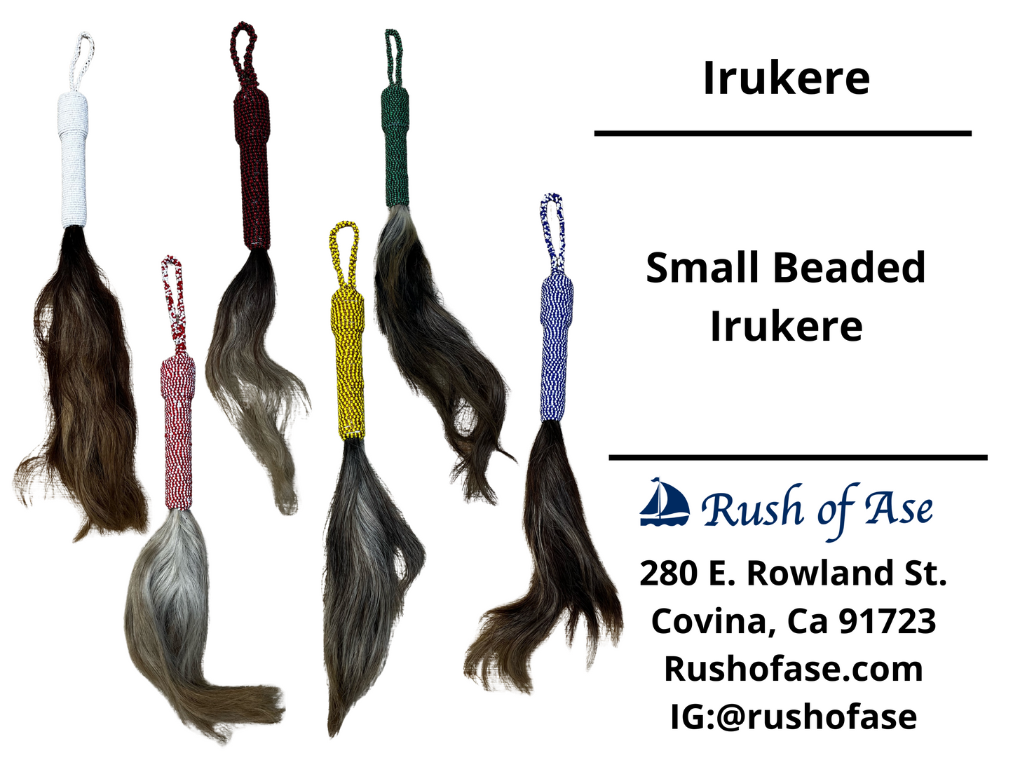 Irukere Small | Horsetail-fly-whisk | cow tail -fly-whisk  | Sheep Wool fly-whisk
