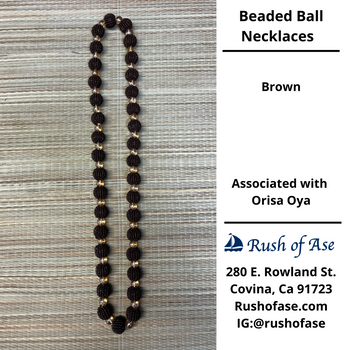 Necklaces | Orisa Beaded Ball Necklaces | Oya – Brown