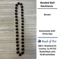 Necklaces | Orisa Beaded Ball Necklaces | Oya – Brown [FREE SHIPPING USA]