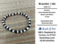 Bracelets | Ide | Stretch Orisa Beaded Bracelet – Black and White – 4mm | Esu Afra Bracelet - Style 3-3