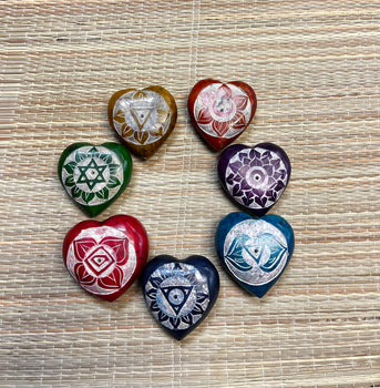 Incense Burner | Chakra Carved Heart Shaped Incense Stick Burner