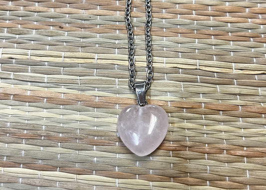 Stone Necklaces | Heart Rose Quartz Necklace