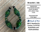 Bracelets | Orisa Multistrand Beaded Bracelet – Green-Green (transparent) and Black with Lobster Clasp – 3 mm | Ogun Bracelet - Style 7-2