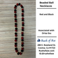Necklaces | Orisa Beaded Ball Necklaces | Esu – Red and Black [FREE SHIPPING USA]