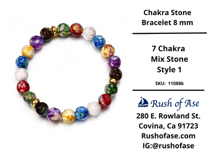 Stone Bracelet 8mm | Chakra Stone Bracelet