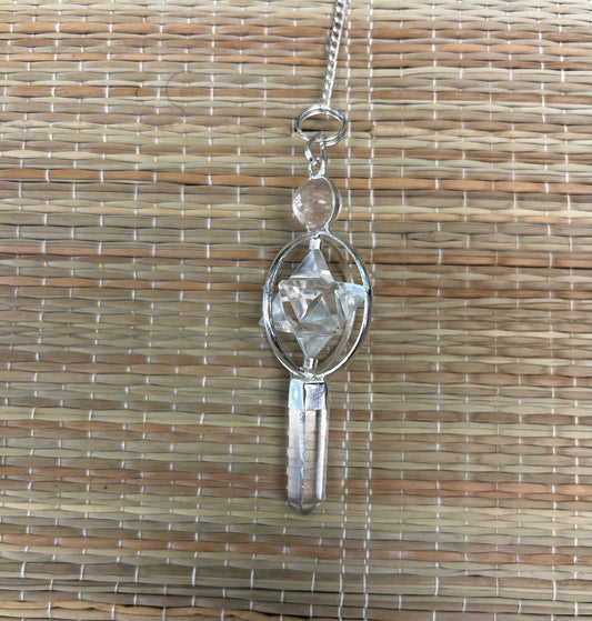 Stones | Pendulum | Clear Quartz Merkaba Pendulum