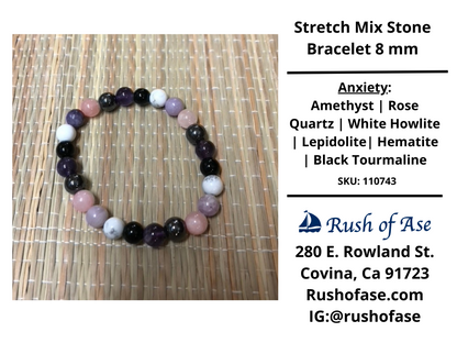 Stone Bracelet 8mm | Triple Protection Stone Bracelet