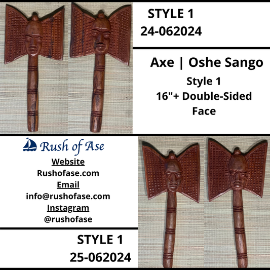 Orisa Tools | Sango Wooden Axe | Oshe Sango