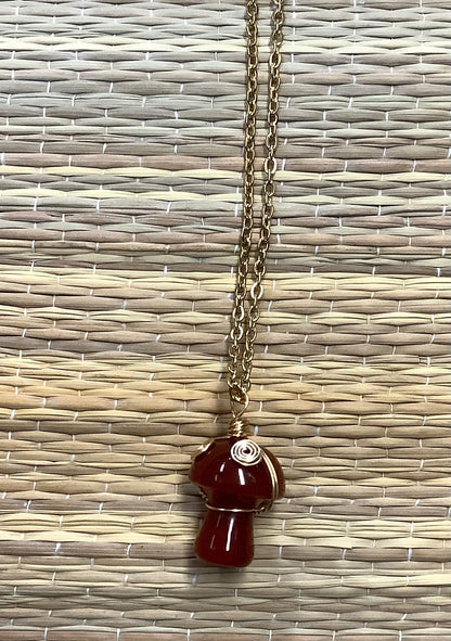 Stone Necklaces | Stone Mushroom Pendant