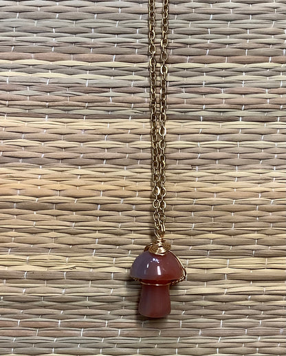 Stone Necklaces | Stone Mushroom Pendant