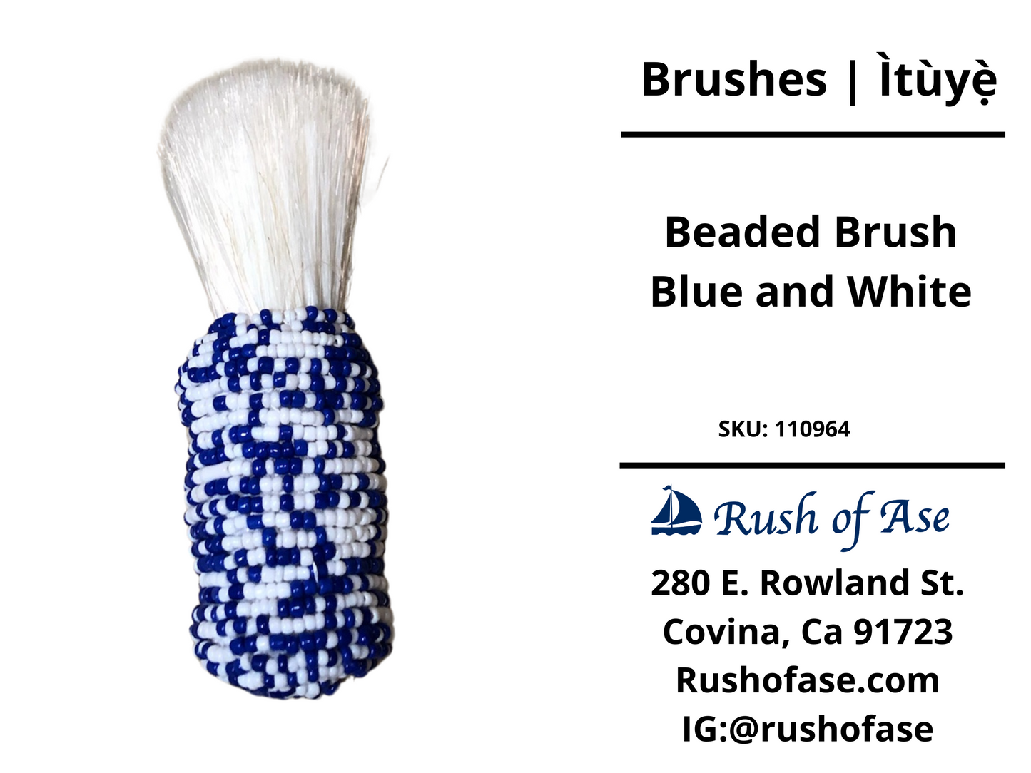 Brush | Beaded Brush | Brush of Ifa | Ìtùyẹ̀