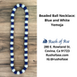 Orisa Necklaces | Beaded Ball Necklaces | Yemoja - Blue and White [FREE SHIPPING USA]