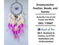 Dreamcatcher | Butterfly Dreamcatcher Feather, Beads, and Stones
