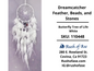Dreamcatcher | Butterfly Dreamcatcher Feather, Beads, and Stones