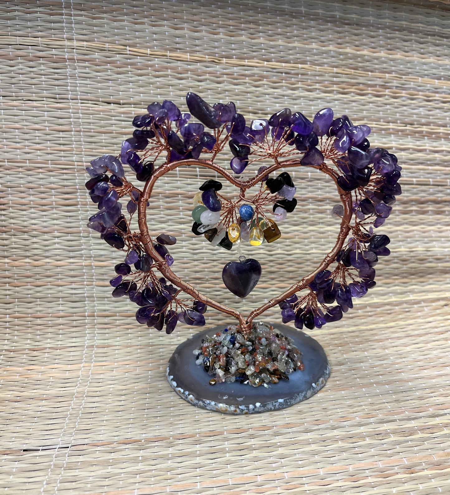 Stones | Stone Copper Wire Heart Tree