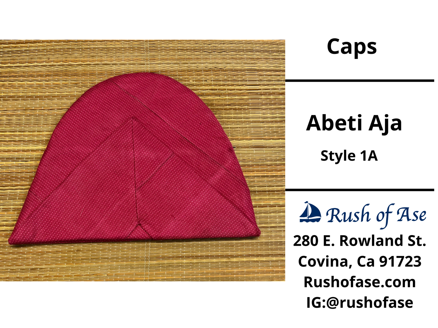 Caps | Abeti Aja | Yoruba Cap Style A - Colors