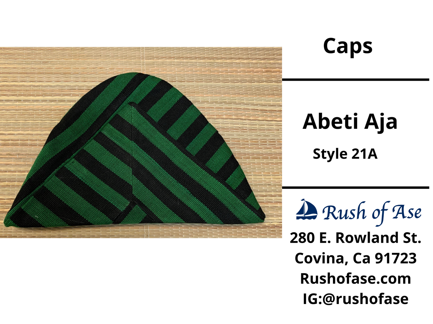 Caps | Abeti Aja | Yoruba Cap Style A - Colors