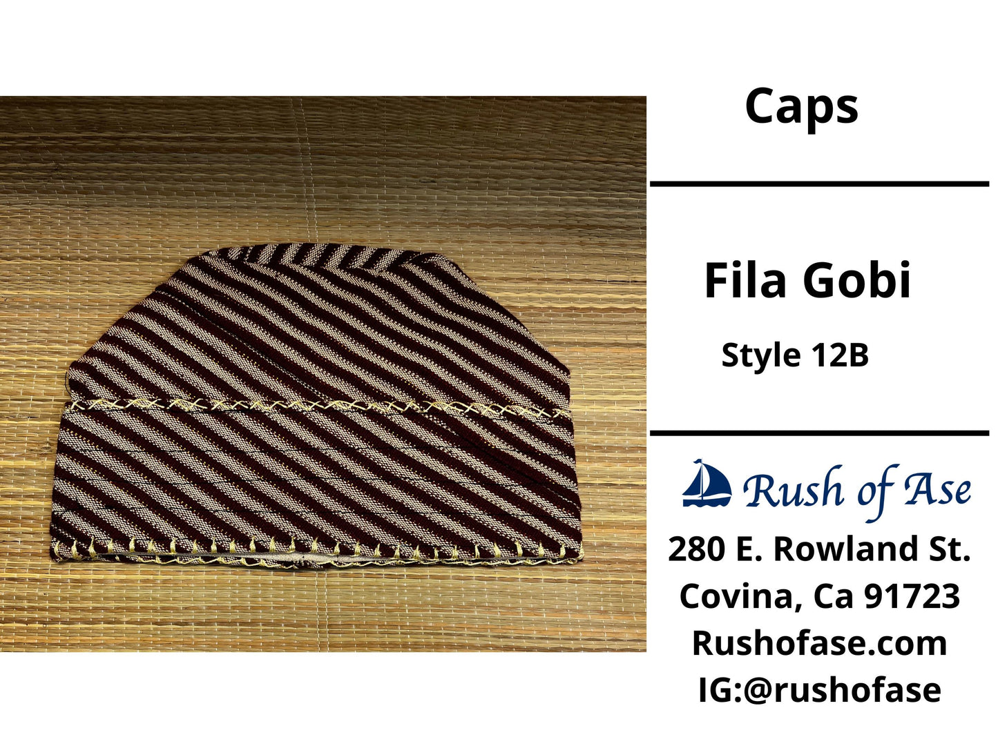 Caps | Fila Gobi | Yoruba Caps Style B