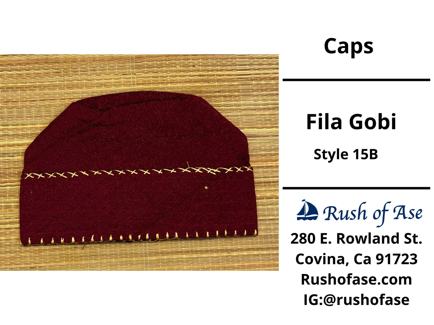 Caps | Fila Gobi | Yoruba Caps Style B