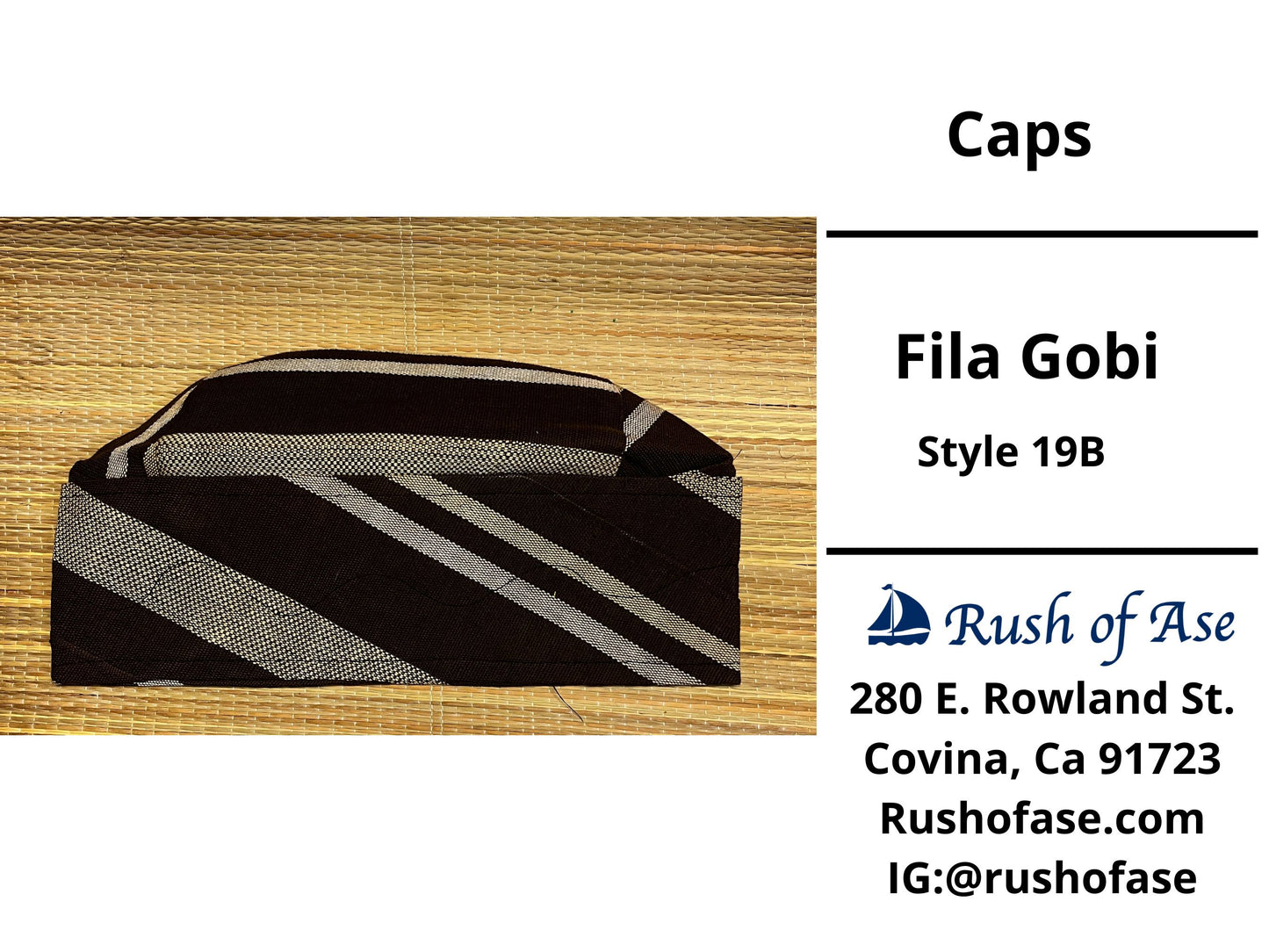 Caps | Fila Gobi | Yoruba Caps Style B