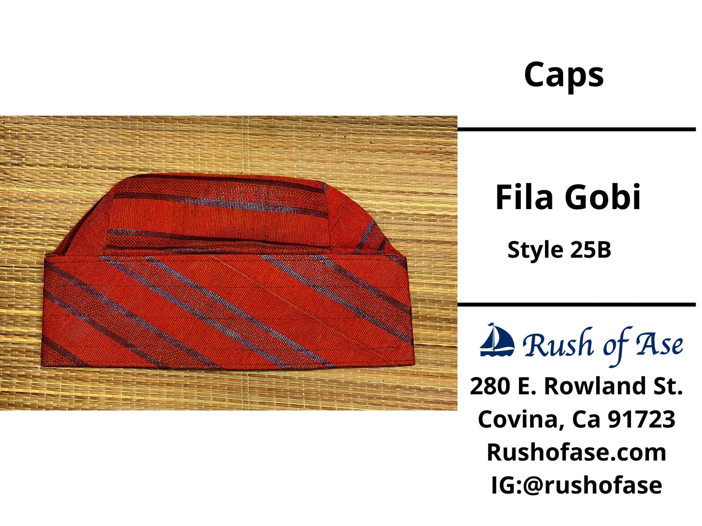 Caps | Fila Gobi | Yoruba Caps Style B