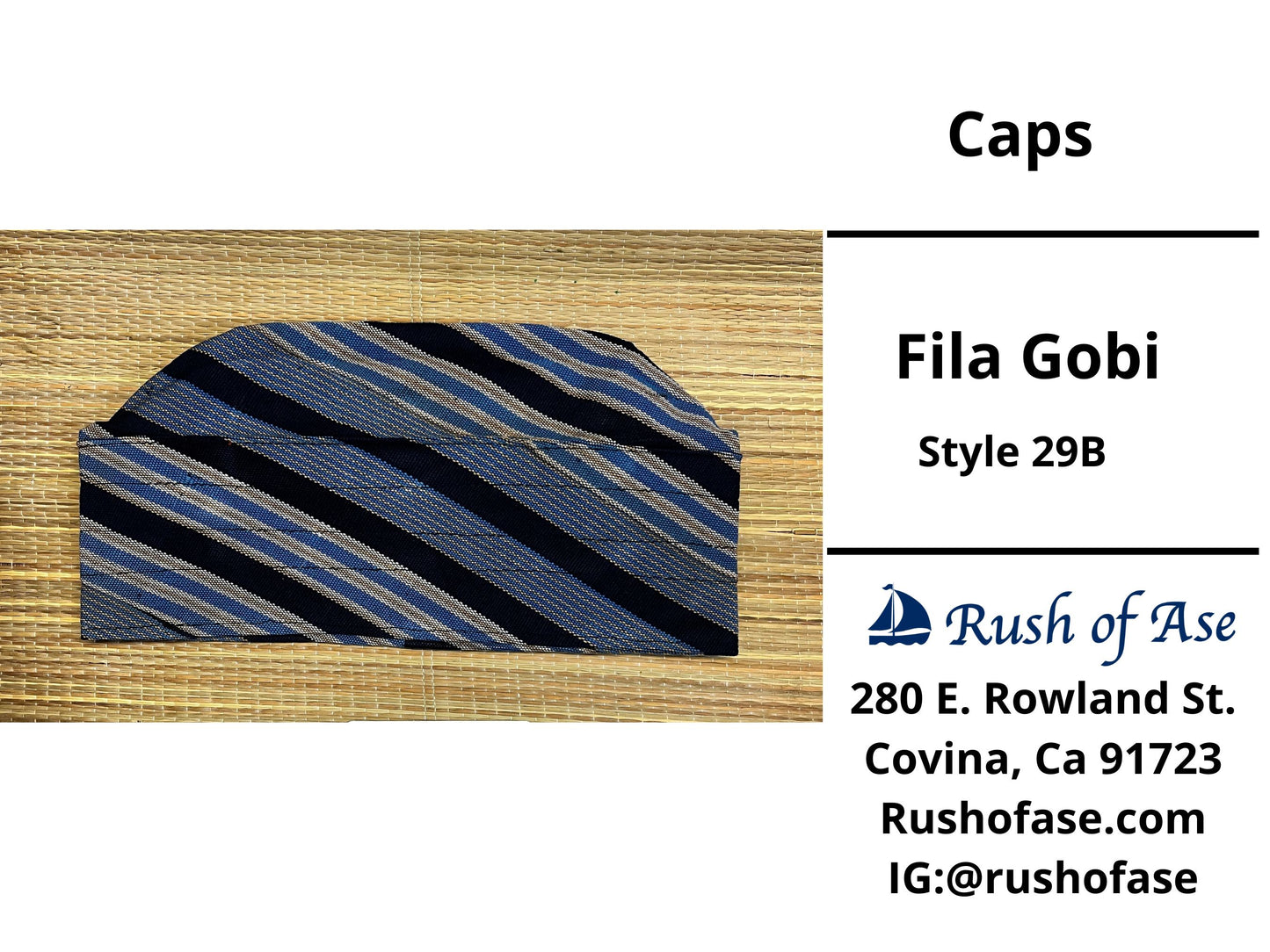 Caps | Fila Gobi | Yoruba Caps Style B