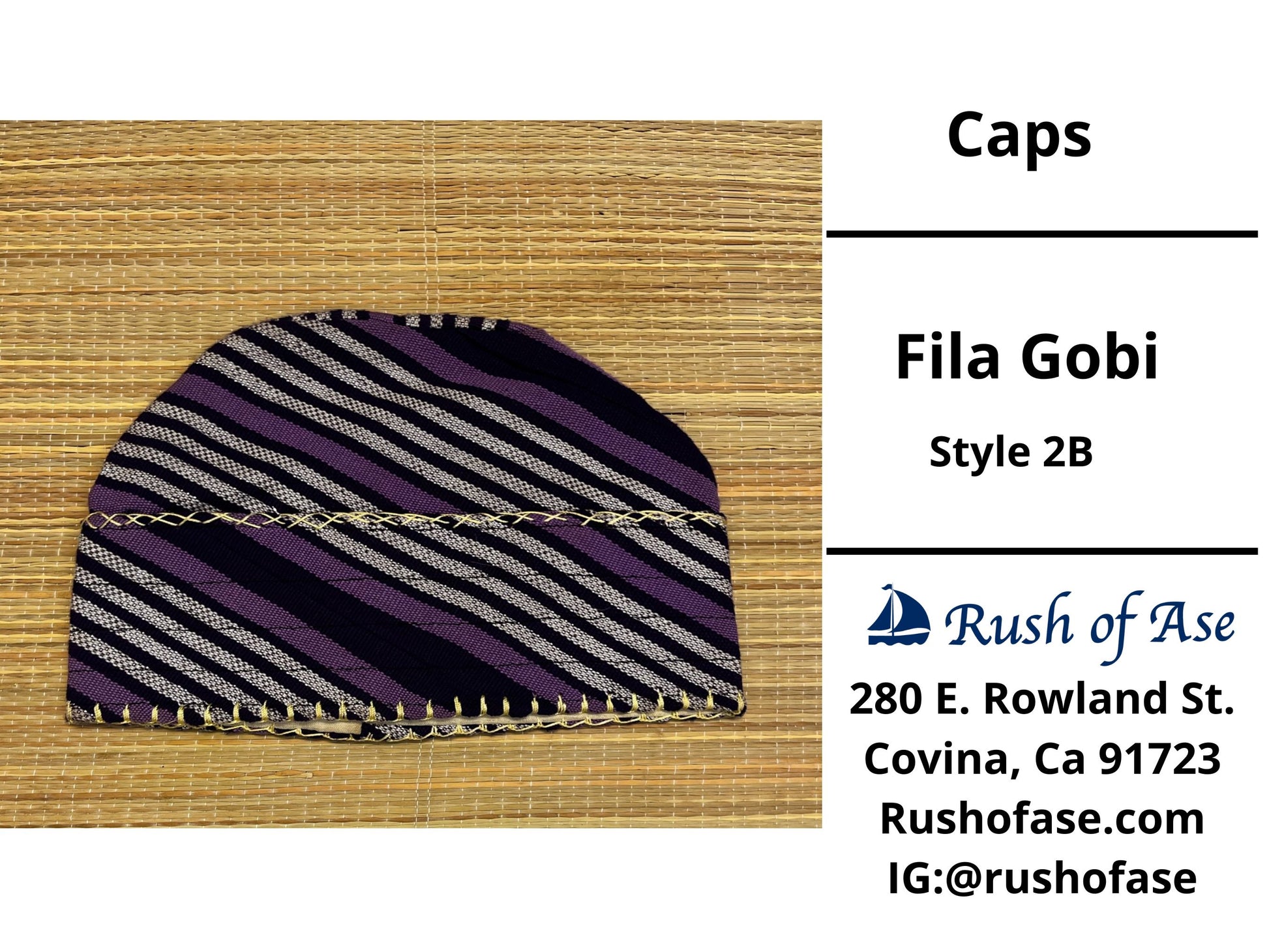 Caps Fila Gobi Yoruba Caps Style B – Rush of Ase