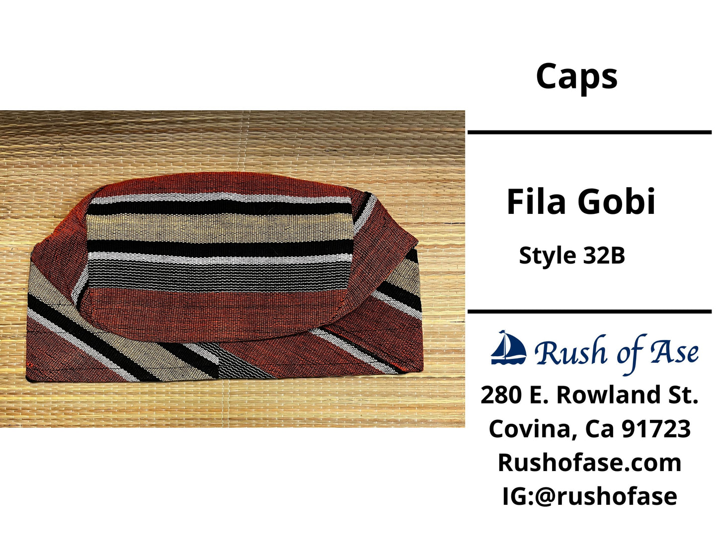 Caps | Fila Gobi | Yoruba Caps Style B
