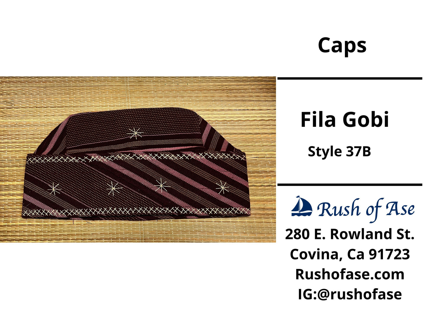 Caps | Fila Gobi | Yoruba Caps Style B