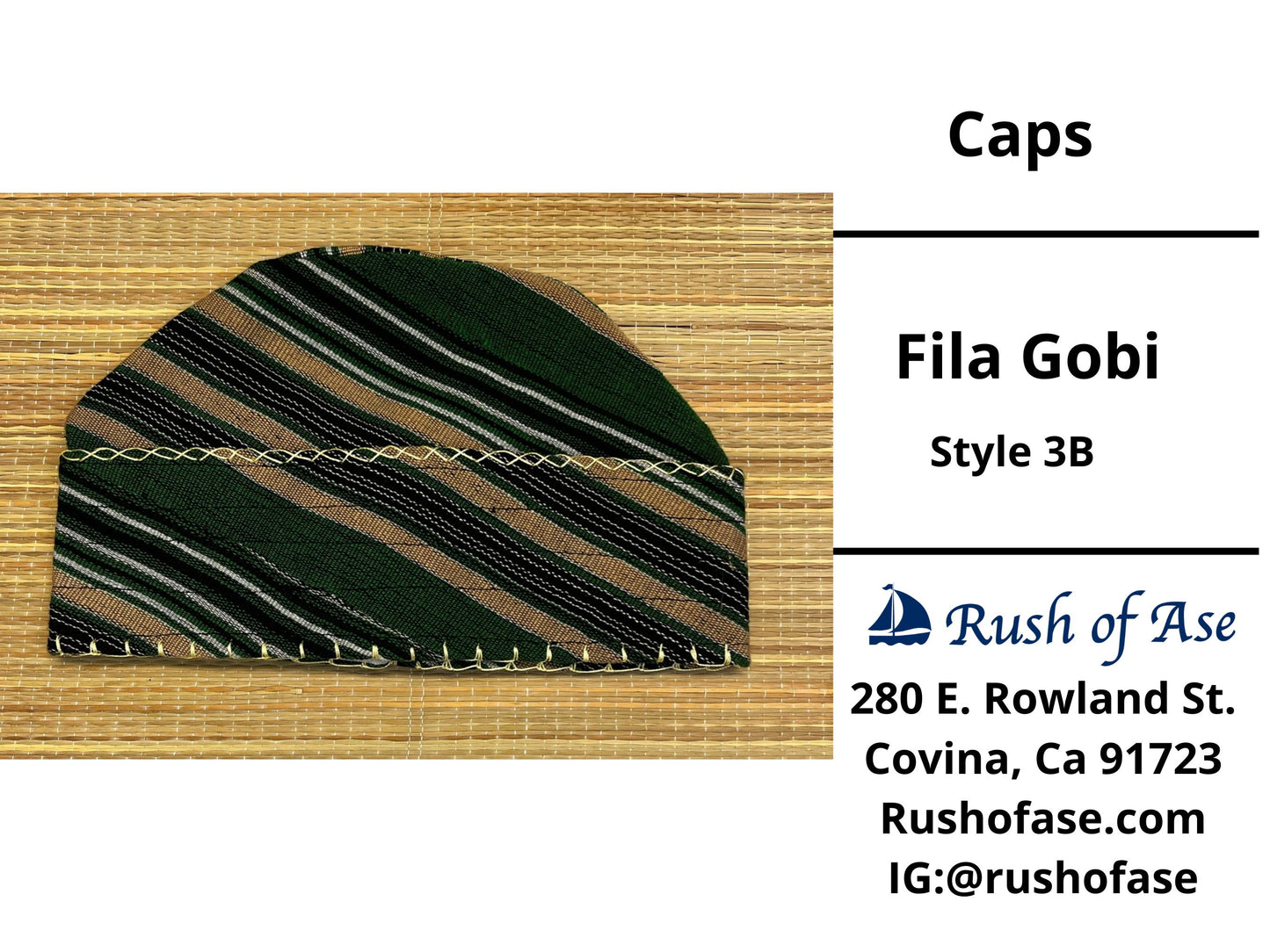 Caps | Fila Gobi | Yoruba Caps Style B